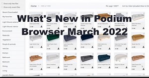 What's New in Podium Browser recently, Over 1,000 furniture items, lights, plants, rugs, utensils, etc. | SU Podium, Podiumxrt, Browser