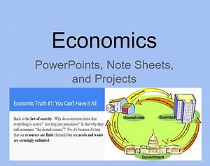 3 Units of Economic PowerPoints, Note Sheets, and 2 Projects