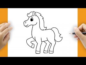 How to Draw a Cartoon Horse - Easy Step by Step Tutorial
