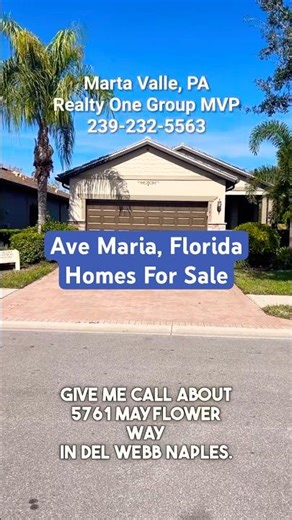 ✨Ave Maria, FL | HOME FOR SALE | Del Webb Naples | 5761 Mayflower Way