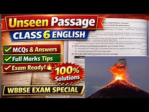 Unseen Passage Class 6 English 🔥 Complete 💯 Solutions | WBBSE Exam Ready | English With Varun Sir