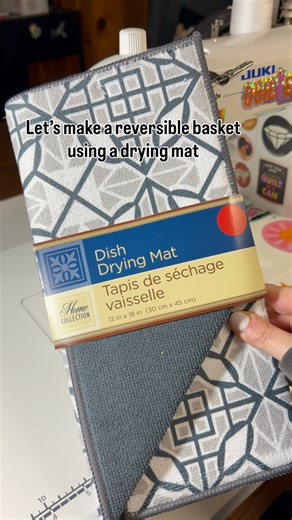 Let’s make a reversible basket using a drying mat! #sewing #sewingproject #beginnersewing | Sew Millie Mae