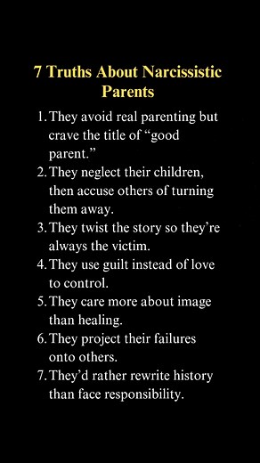 17K views · 158 reactions | 7 Truths About Narcissistic Parents...