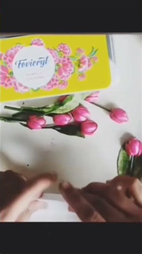How to make tulip flowers🌷with pista shell's✨