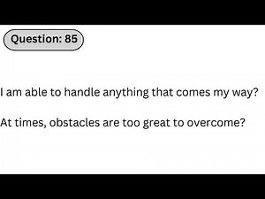 USPS 476 Mail Processor | Q85: I am able to handle anything that comes my way?