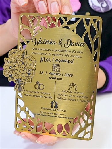 Creando Invitaciones Doradas para Boda con ABS