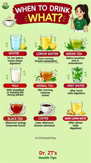 When to Drink What? 9 Drinks & the Best Time to Have Them | Dr. ZT Health Tips