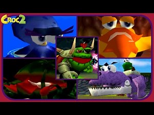 Croc 2 - All Boss Encounters - NO DAMAGE!!