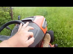 In the driver's seat: Husqvarna TS 146XK cutting path around hay field