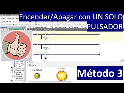 🔥ENCENDER Y APAGAR CON UN SOLO PULSADOR - METODO 3 - LADDER PLC