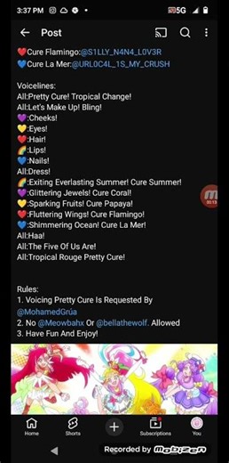 (Day 7) Cure Summer voicelines