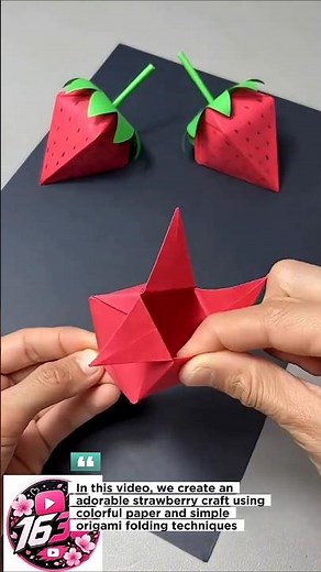 Amazing DIY Paper Strawberry Craft 🍓 | Easy Origami Fruit Tutorial