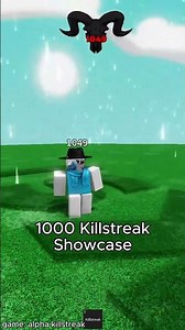 1000 killstreak showcase #roblox #alphakillstreak