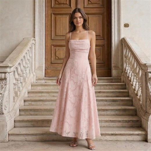 Spaghetti Strap Maxi Dress, Lace-up Back Evening Gown, Open Back Formal Party - Etsy