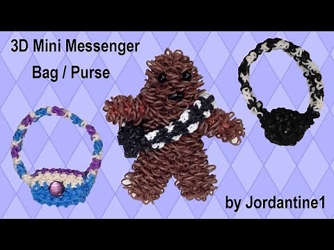 Loomigurumi / Amigurumi Mini Bag / Purse - Rainbow Loom Rubber Band Crochet - Hook Only - Chewbacca