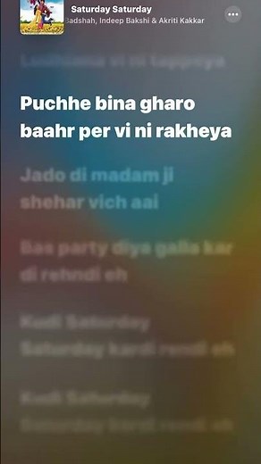 Saturday Saturday = kardi rahendi kudi Saturday Saturday #trending #viral #bollywood #song
