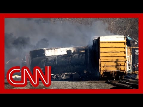 New surveillance video shows train wheel overheating before crash