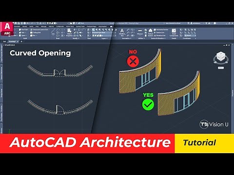 Curved Walls Openings // AutoCAD Architecture 2025