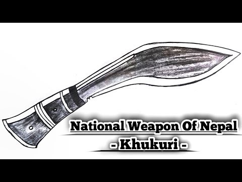 How To Draw Khukuri || National Weapon || of Nepal.