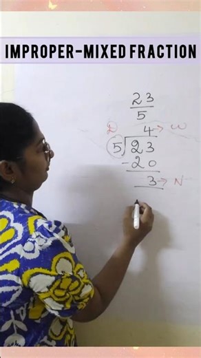 🔥 Convert Improper Fractions to Mixed fractions ! 😱 | Easy Maths Trick #shorts #maths