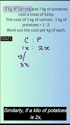 GCSE Ratio Hack — Easy But Tricky! Can YOU Solve It? 🥕🥔 #ExamHack