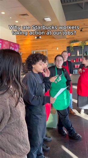 We’re making our jobs better in real-time by organizing unions. There’s a reason why Starbucks workers have created the fastest growing union in modern history... and now’s a great time to add your voice to our union! If you’re a Starbucks partner, visit sbworkersunited.org to get connected with an organizer who can help you with any questions you might have about unionizing and taking action in your store. (PS - Congratulations to the baristas in this video, who WON their union 20-1 at Glenston