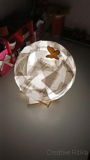 DIY Tissue Paper Lamp ✨ | Easy Room Decor Idea #Shorts