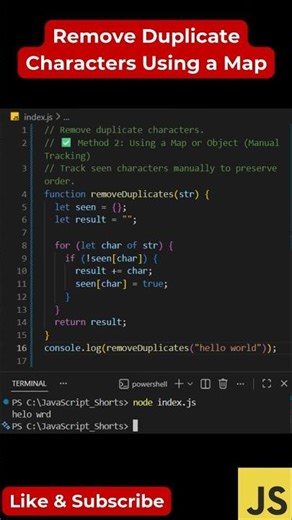 #121 Remove Duplicate Characters | Preserve Order Trick (No Set Needed)