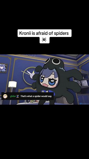 Do y'all hate spiders too? #vtuber #vtuberclips #hololive #hololiveclips #fyp #animation #kronii