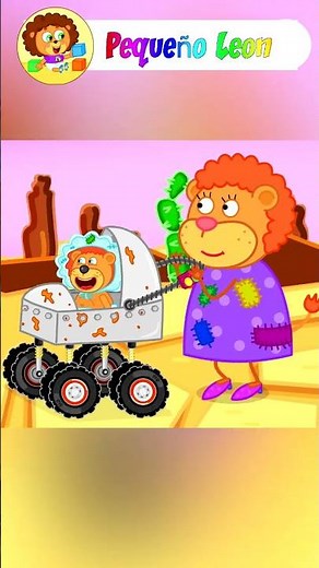 Pequeño Leon | Cochecitos de bebé rosas y negros | Dibujos animados | Video Para Niños