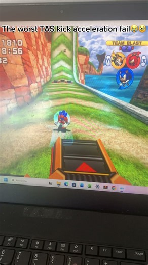 I found how best sonic heroes do the Kick acceleration more faster #sonic #toolassistedspeedrun