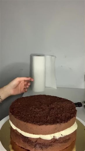 Montage layer cake génoise chocolat chantilly framboise