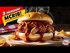 Make the McRib at HOME with 3 Ingredients! 🥪 (FAST & EASY McDonald’s Copycat!) 🔥