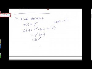 Chain Rule for Exponential and Log Functions