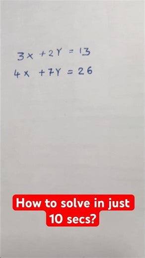 Solve Simultaneous Equations Like a Pro in 10 Secs!