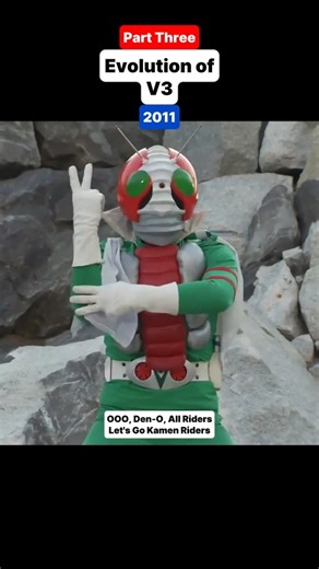 Evolution of V3 in Live-Actions & Animations (1973 - 2025) - Part 3 #shorts #kamenrider #tokusatsu