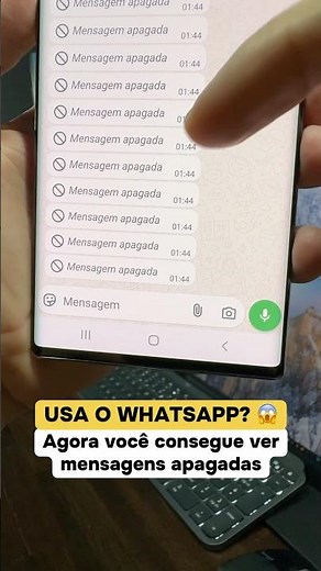 👆 Como ver mensagens apagadas no WhatsApp de forma simples e segura! 😱#celular #dicas #whatsapp