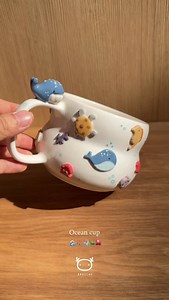 Ocean cup fluffy size 🌊🪸🐋🐢🐙 | Ora Clay