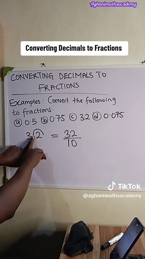 Converting Decimals to Fractions #maths #agbanimathsacademy #fractions