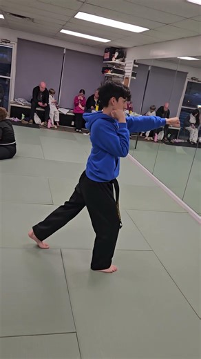 Front punch & back punch, Back leg double Front & Round house kick and back punch