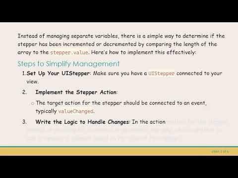 Simplifying Stepper Increment and Decrement Logic in Swift