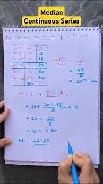 How to Calculate Median | Continuous Series | Central Tendency#statistics #economics #numericals