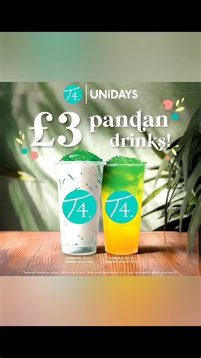清茶達人 Tea Specialist on Instagram: "💚🧋 It’s WednesdayDear at T4! Students, this one’s for YOU 👀✨ Every Wednesday, enjoy exclusive UNiDAYS deals on our Pandan Series — nutty, fragrant, and seriously addictive 🌿🤍 From creamy pandan milk tea to perfectly chewy pearls, it’s the midweek treat you deserve 📍 T4 Liverpool Street 🎓 Just show your UNiDAYS app ⏰ Every Wednesday Tag your study buddy and make it a pandan run 💚 #T4LiverpoolStreet #T4UK #WednesdayDear #UNiDAYSGang #StudentDeals PandanSe