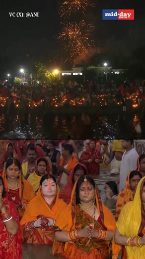 6K views · 28 reactions | A dazzling display of firecrackers lit up Chandigarh’s night sky as devotees celebrated Chhath Puja with joy, devotion, and vibrant energy, creating mesmerizing festive moments. VC (X): @ANI | MiD DAY | Facebook