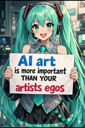 ai art is more important than your artists egos. #aiart #artists #ego #hatsunemiku