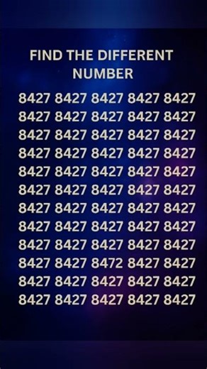 Can you spot the different number?