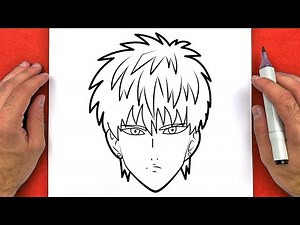 How to DRAW GENOS from One Punch Man - Easy Step by Step Anime drawing