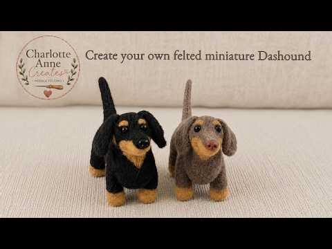 Create your own Mini Dashound // Needle Felting Tutorial //DIY // Beginner Friendly