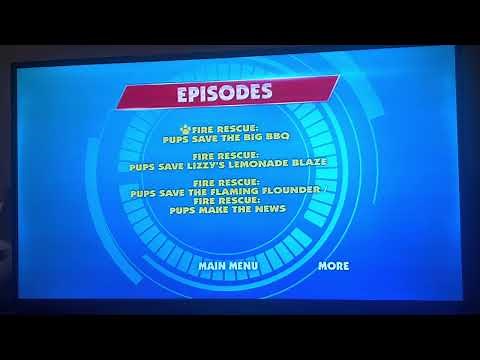 Paw Patrol: Fire Rescue 2025 DVD Menu Walkthrough