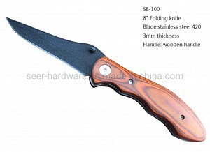 [Hot Item] 8" Spray Painting Wood Handle Knife (SE-100)